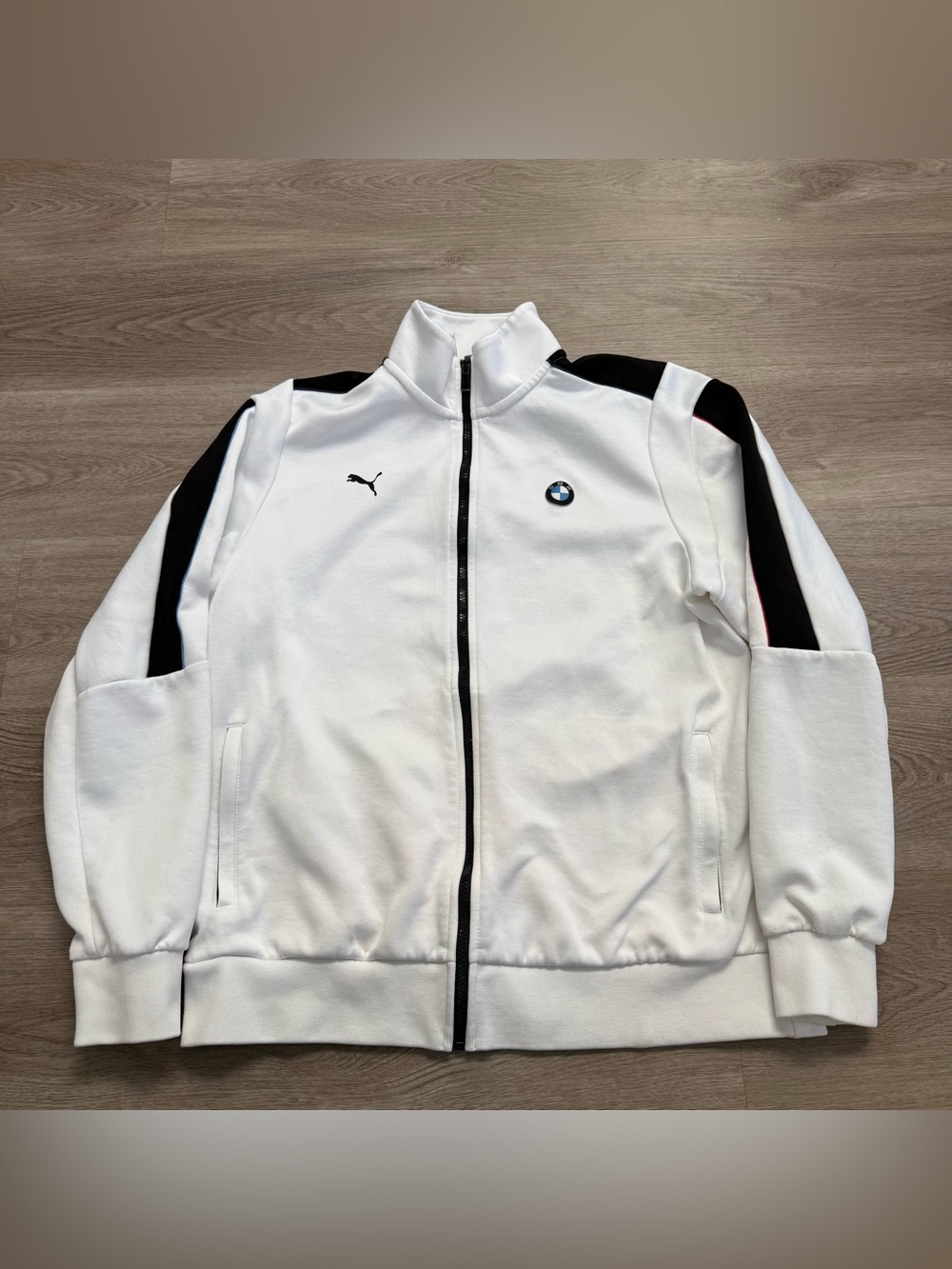 Puma BMW Motorsport MMS T7 Track Jacket Men’s White Black Size XL